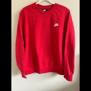 Nike red crewneck sweatshirt